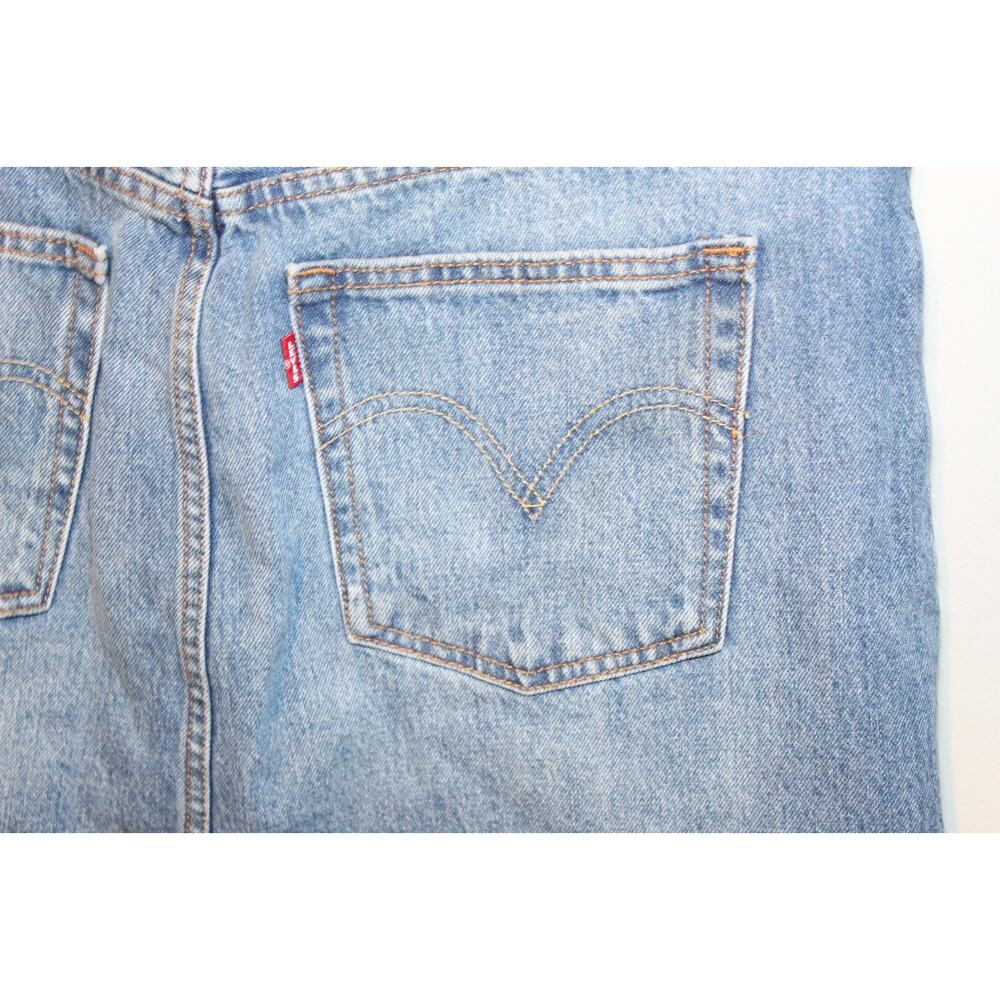 Levi's Deconstructed Button Fly Denim Cut Off Jean Skirt Blue Women's 32 H11823 - Picture 9 of 16